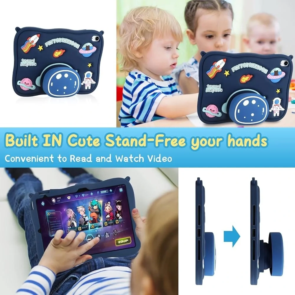 Space-Themed Astronaut Tablet Case with Strap